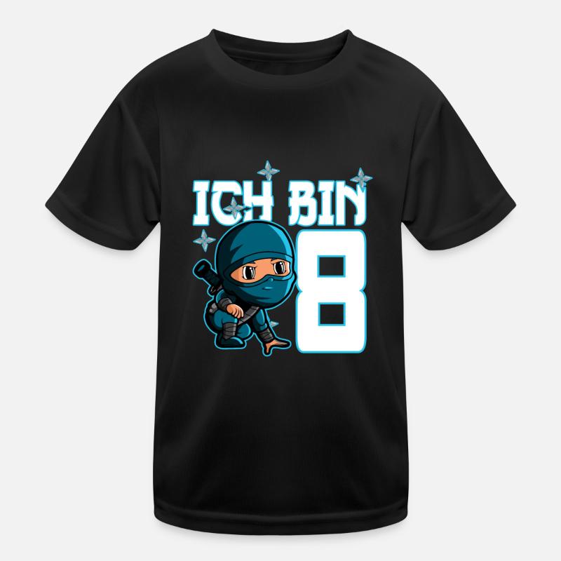 Kostüm Ninja 8. Geburtstag Junge Kinder Funktions-T-Shirt