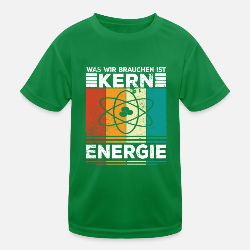 Atomenergie Kernkraft Kernenergie Atomkraftwerke Kinder Funktions-T-Shirt