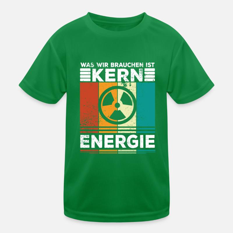 Atomenergie Atomkraftwerke Kernkraft Kernenergie Kinder Funktions-T-Shirt