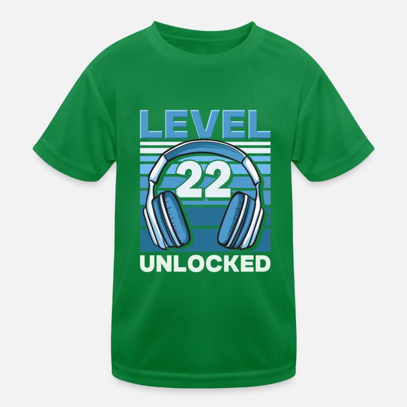 Niveau 22 Jeu débloqué Jeu d’anniversaire T-shirt sport Enfant