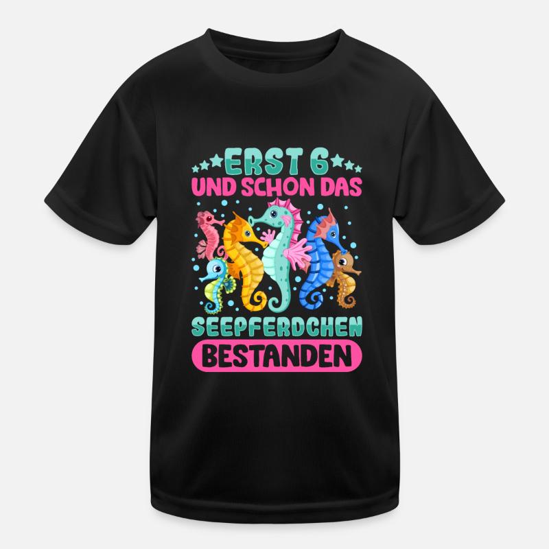 Seepferdchen bestanden Kinder Funktions-T-Shirt