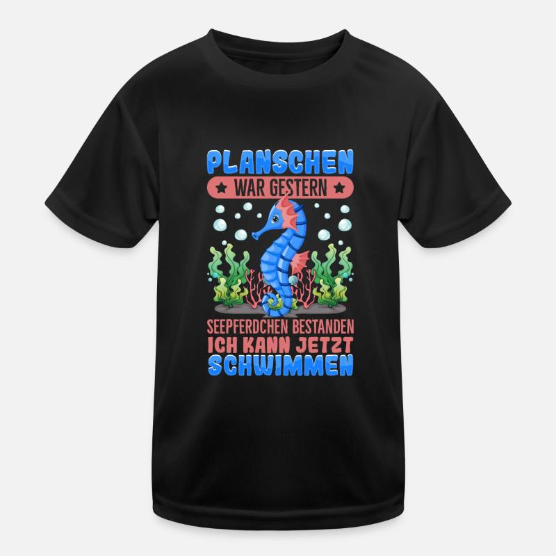 Seepferdchen bestanden Kinder Funktions-T-Shirt