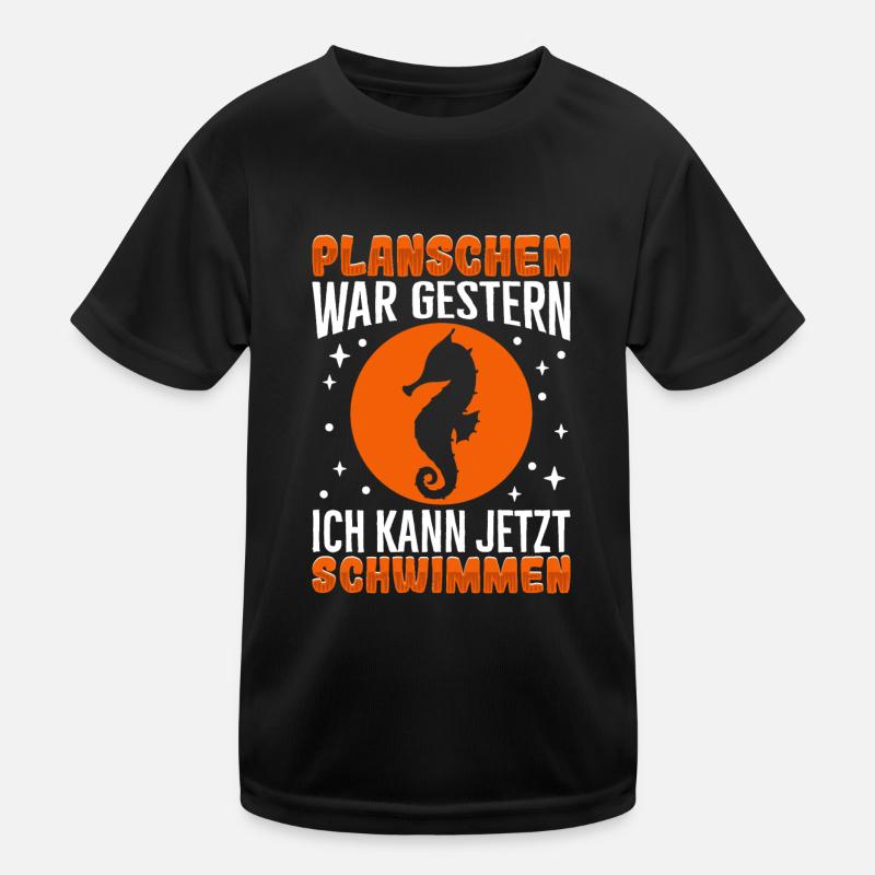 Seepferdchen bestanden Kinder Funktions-T-Shirt
