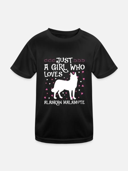 Alaska Malamute Chiens Cadeaux - T-shirt sport Enfant - noir - Devant