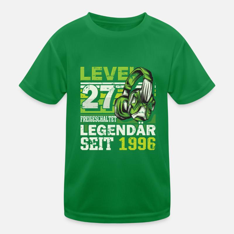 Level 27 freigeschaltet legendär seit 1996 Kinder Funktions-T-Shirt