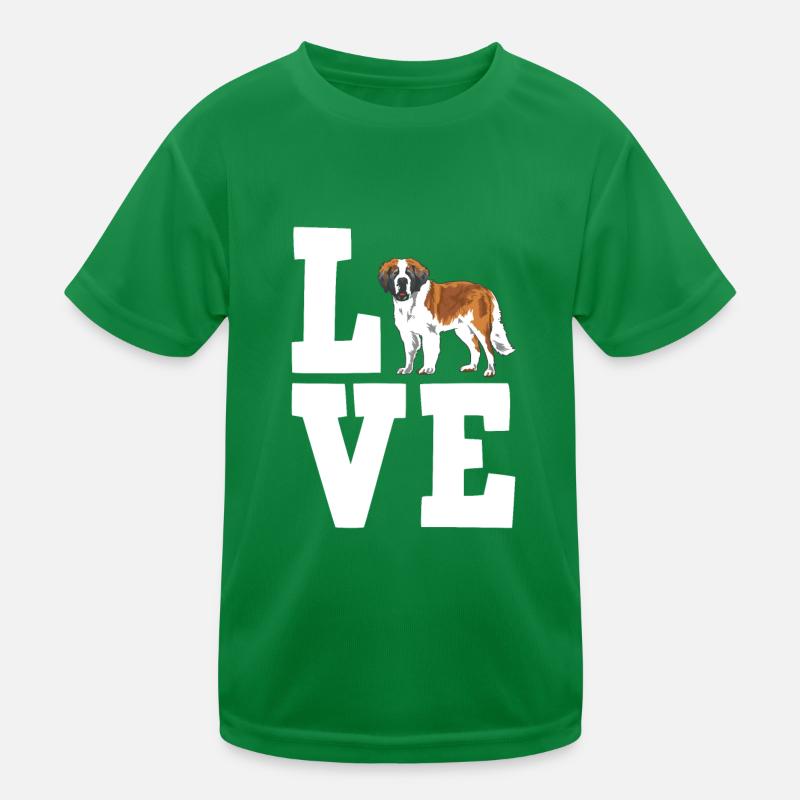 St. Bernard Gift Dogs Kids Functional T-Shirt