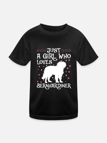 St. Bernard Gift Dogs - Kids Functional T-Shirt - black - Front