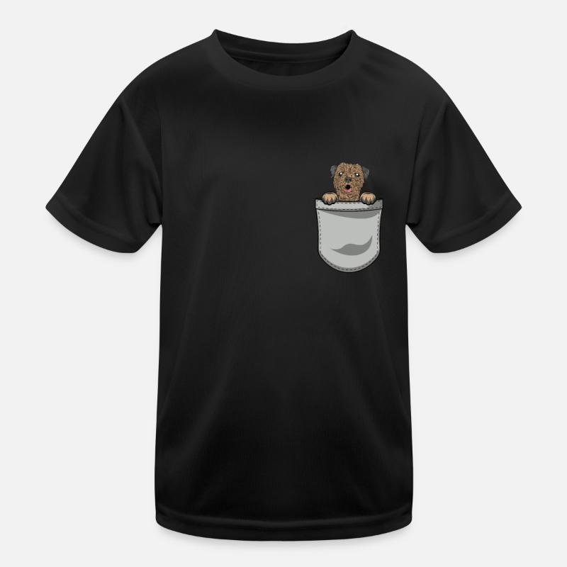 Border Terrier Geschenk Hunde Kinder Funktions-T-Shirt