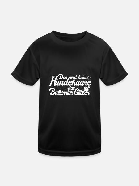 Bullterrier Geschenk Hunde - Kinder Funktions-T-Shirt - Schwarz - Vorne