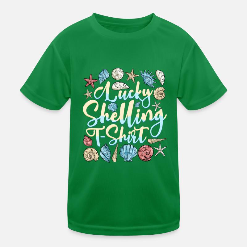 Collecting shells on the beach Shell collectors Kids Functional T-Shirt