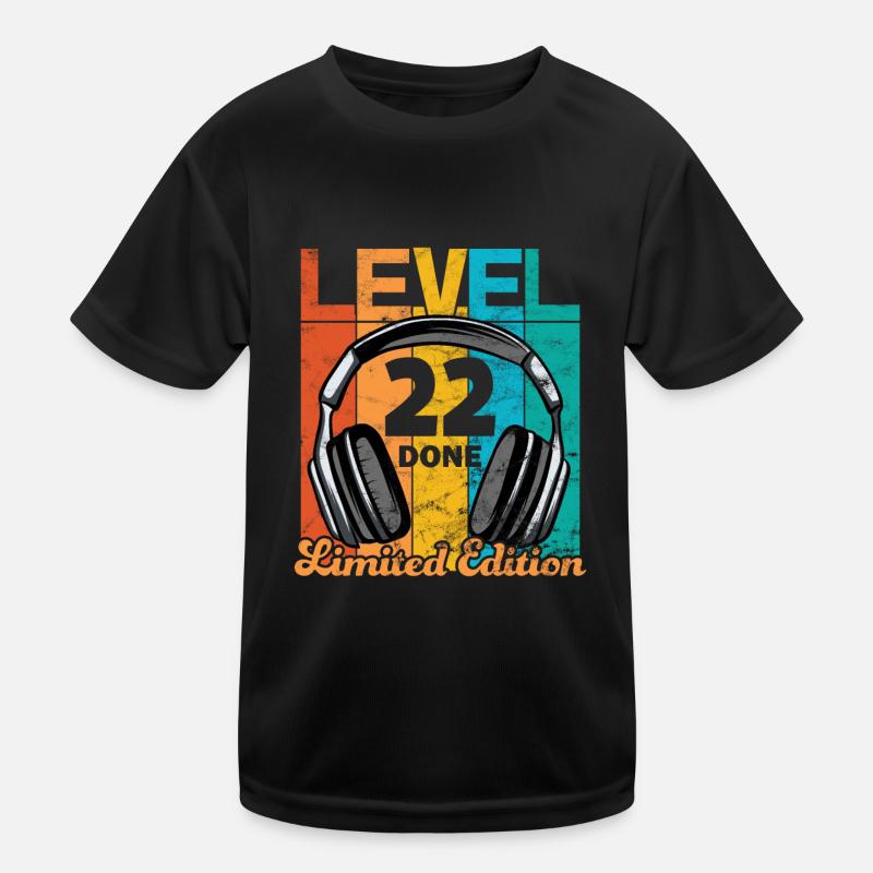 Anniversaire de jeu 22 ans Niveau 22 complet T-shirt sport Enfant