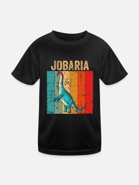 Jobaria Dinosaur Children Dino Gift - Kids Functional T-Shirt - black - Front