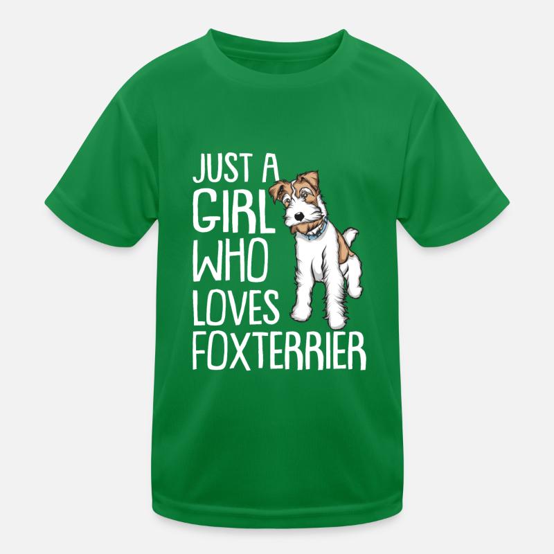 Foxterrier Hund Dog Hundehalter Kinder Funktions-T-Shirt