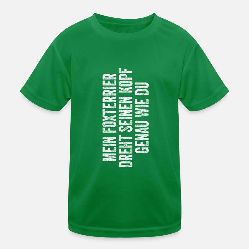 Foxterrier Hund Dog Hundehalter Kinder Funktions-T-Shirt