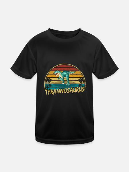 Tyrannosaurus Dinosaure Enfants Dino Cadeau - T-shirt sport Enfant - noir - Devant