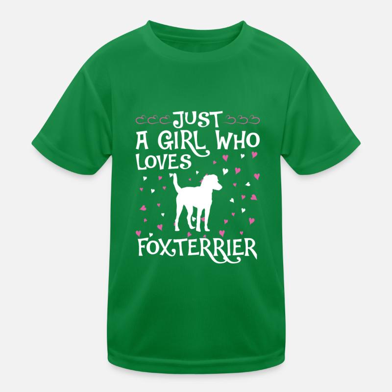 Foxterrier Hund Dog Hundehalter Kinder Funktions-T-Shirt
