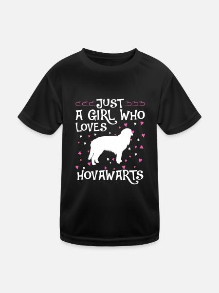 Hovawart Dog Dog Dog Owner - Kids Functional T-Shirt - black - Front