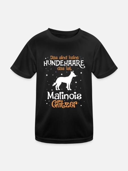 Malinois Hund Dog Hundehalter - Kinder Funktions-T-Shirt - Schwarz - Vorne
