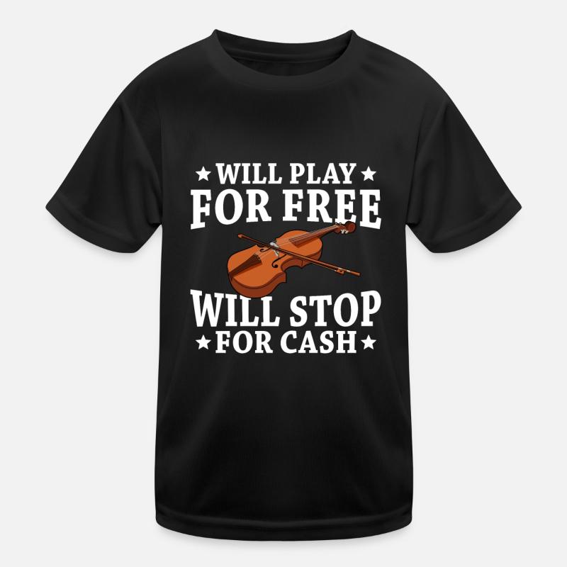 Violin Violin Viola Cello Musician Instrument Kids Functional T-Shirt
