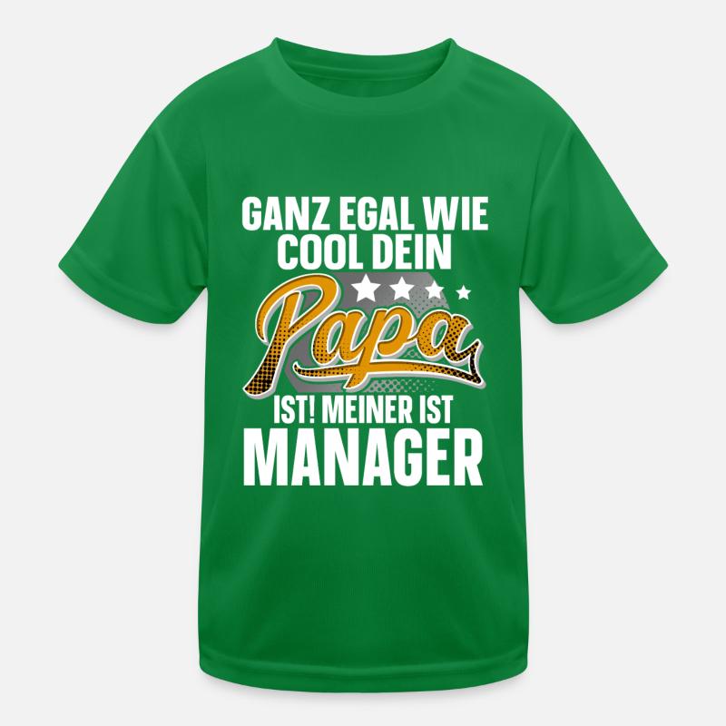 Manager Papa Vater Vatertag Cooler Papa Kinder Funktions-T-Shirt