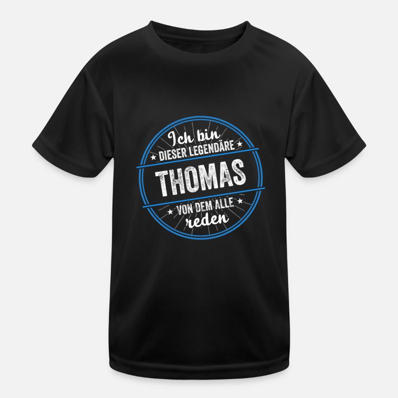 Ich bin dieser legendärer Thomas Name Kinder Funktions-T-Shirt