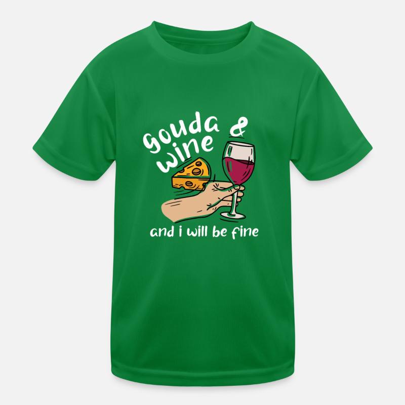 Gouda Käse Kinder Funktions-T-Shirt