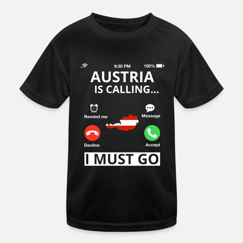 Austria Flag Austria Austrian flag AT Kids Functional T-Shirt