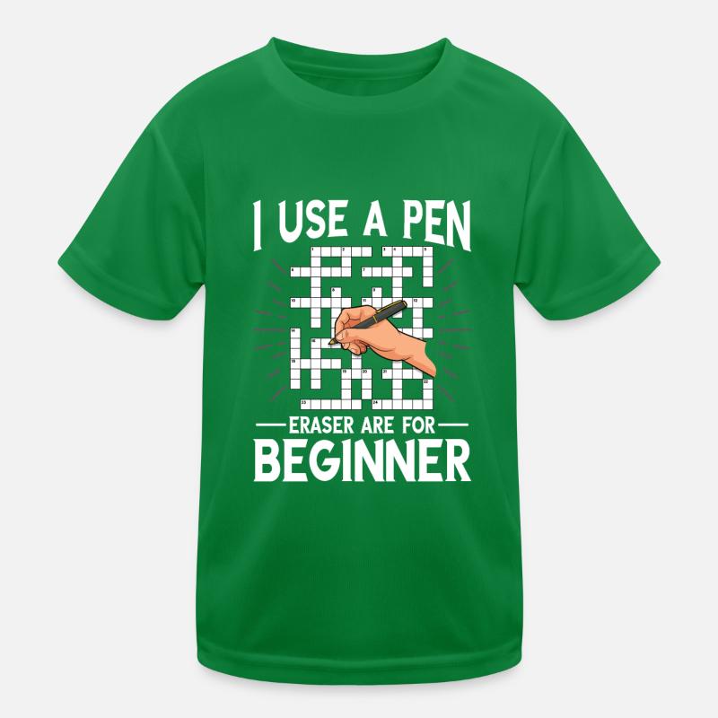 Solve crossword puzzles Kids Functional T-Shirt