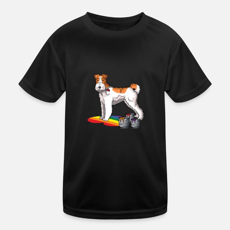 Drahthaar Foxterrier Hund Kinder Funktions-T-Shirt