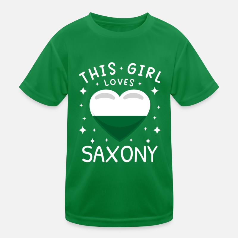 Drapeau de Saxe Drapeau saxon Ossi Holiday SN T-shirt sport Enfant