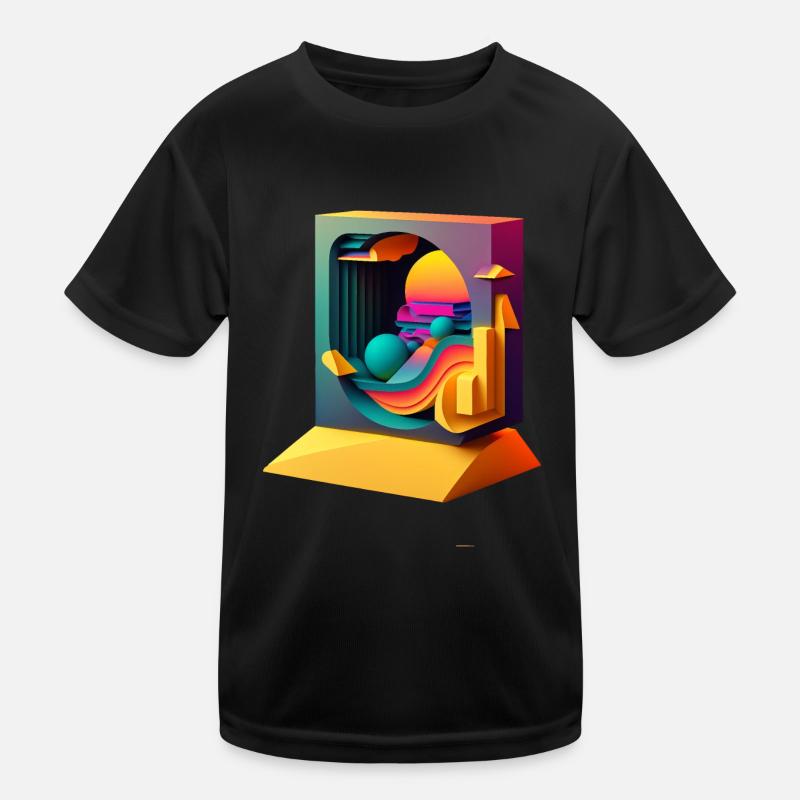 3D Kinder Funktions-T-Shirt