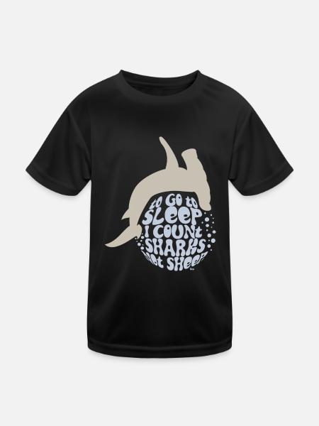 Taucher Spruch für Hai-Fanatiker - Kinder Funktions-T-Shirt - Schwarz - Vorne