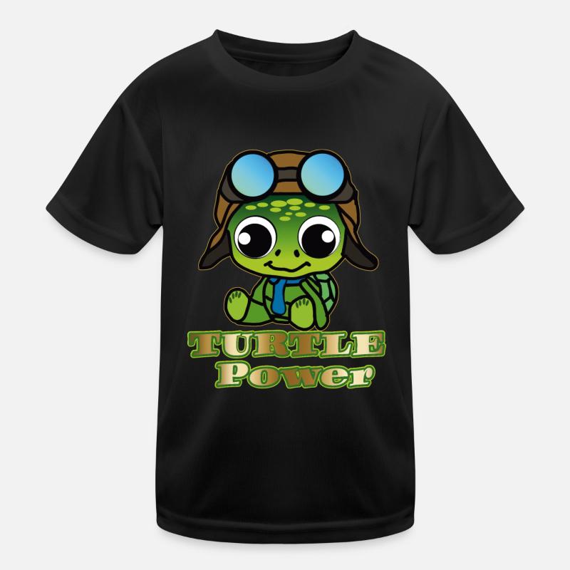 Turtle Power - Kids Functional T-Shirt - black
