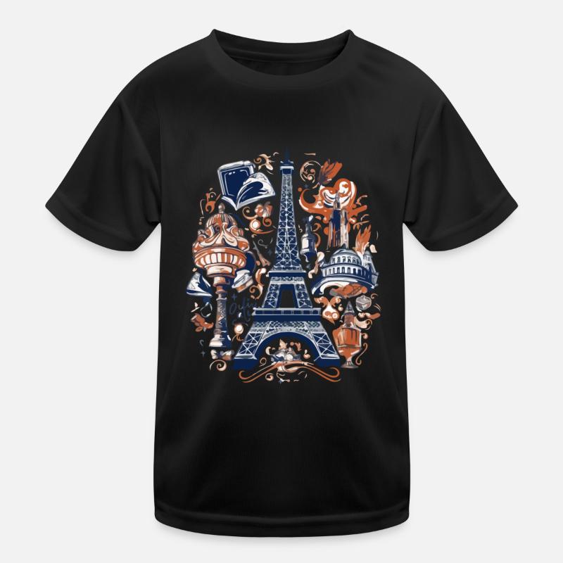 Paris and its monuments Kids Functional T-Shirt