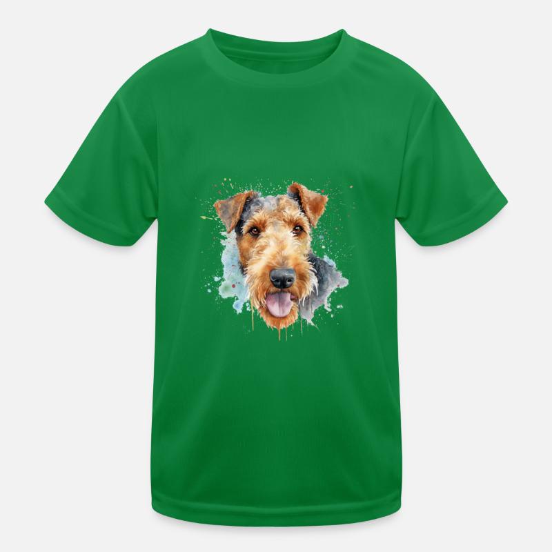 Airedale Terrier Kinder Funktions-T-Shirt