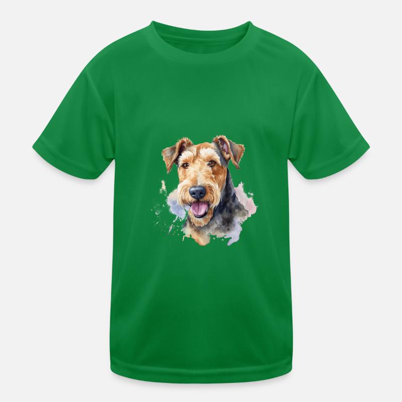 Airedale Terrier Kinder Funktions-T-Shirt