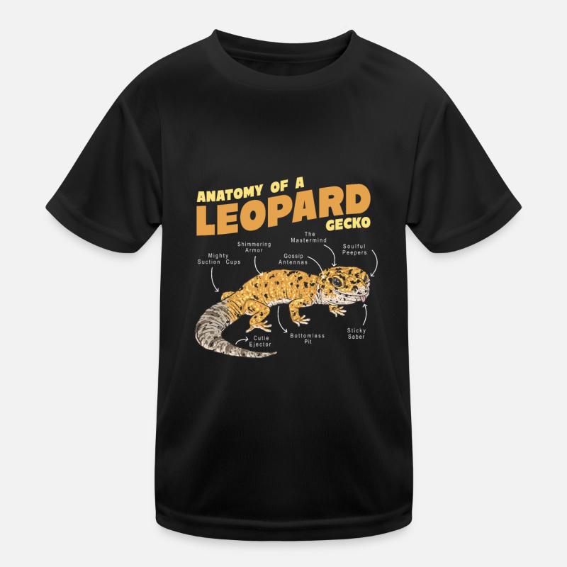 Leopard Gecko Lizard Lover Kids Functional T-Shirt