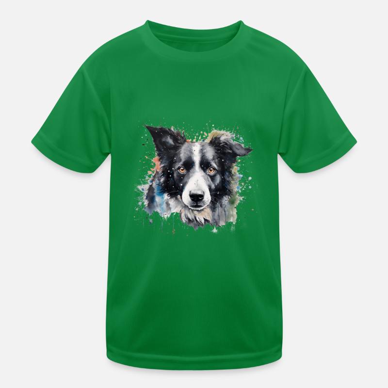 Border Collie Kinder Funktions-T-Shirt