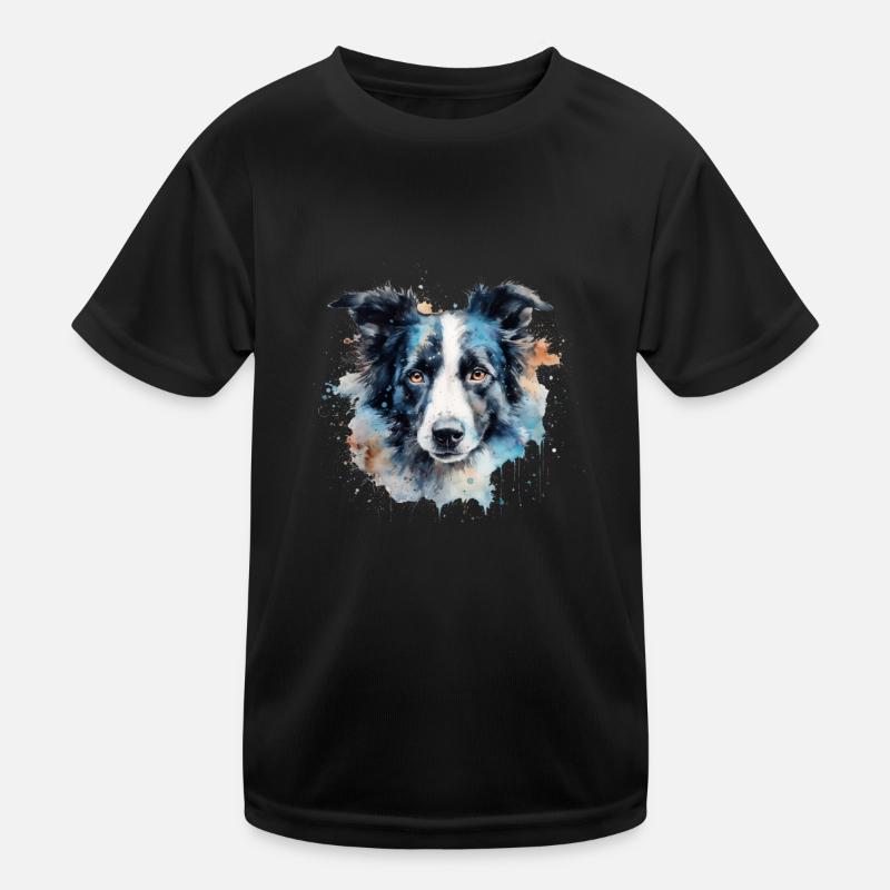 Border Collie Kids Functional T-Shirt