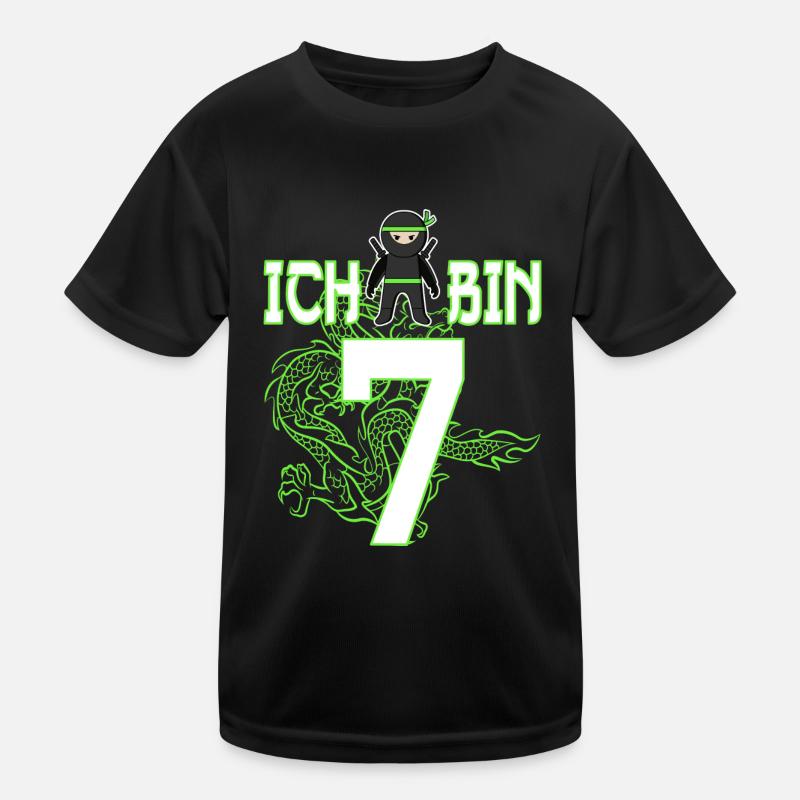 7. Geburtstag Geschenk Kinder Ninja Kinder Funktions-T-Shirt
