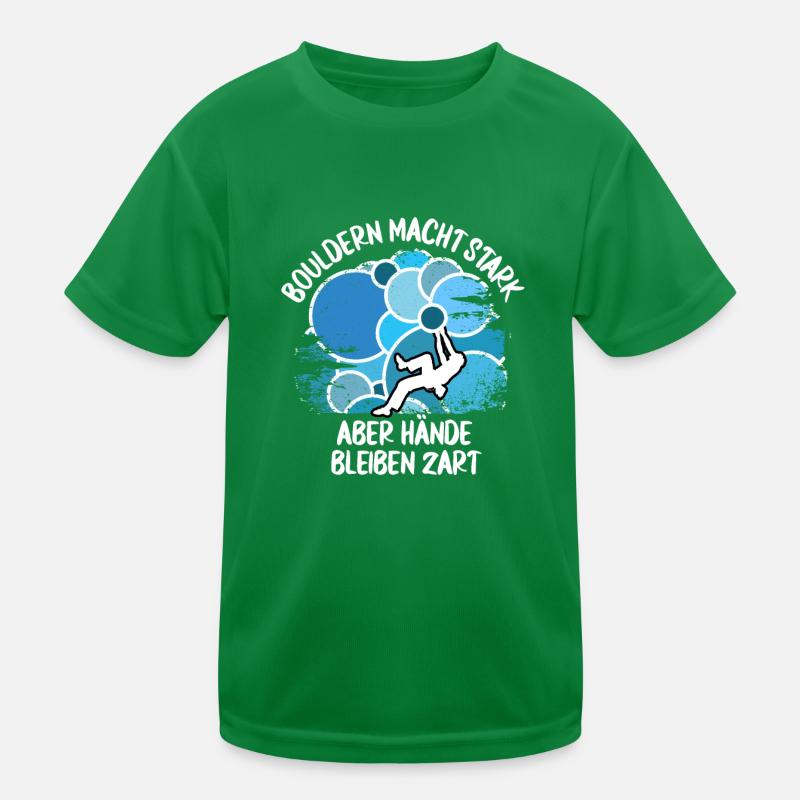 Vintage Bouldern Boulderer Klettern Kletterer Kinder Funktions-T-Shirt