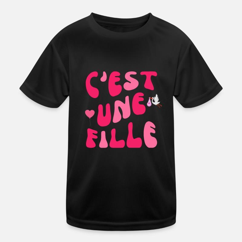 C'est une fille grossesse enceinte bébé T-shirt sport Enfant