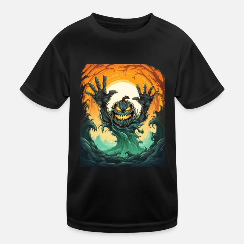 Halloween Emerging Hands Spooky Pumpkin Kinder Funktions-T-Shirt