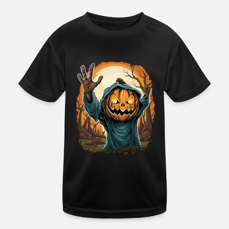 Halloween Emerging Hands Spooky Pumpkin Kinder Funktions-T-Shirt