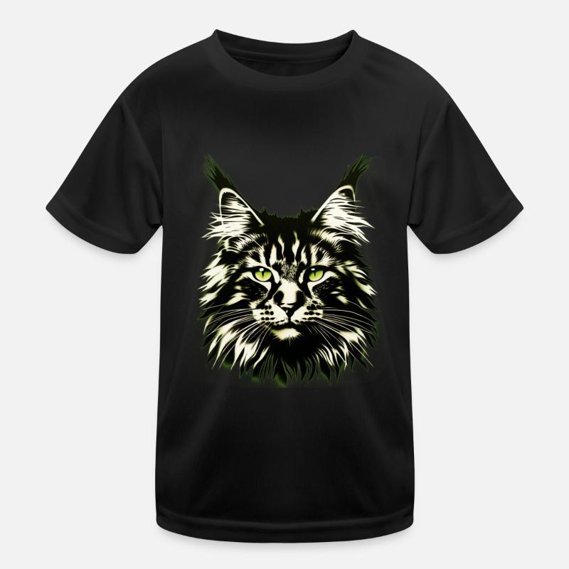 Katzengesicht Kinder Funktions-T-Shirt