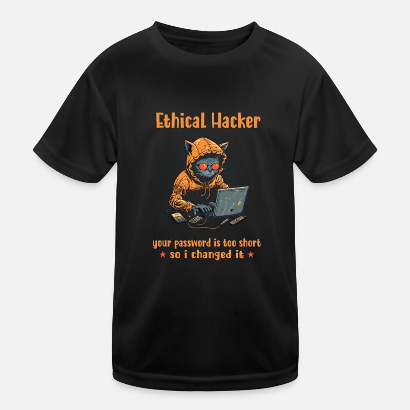 Ethical Cyber Security Ethical Hacking Analyst Kids Functional T-Shirt