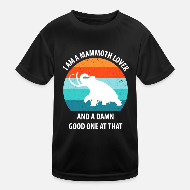 Funny Mammoth Stone Age Ice Age Design Prehistoric Kids Functional T-Shirt