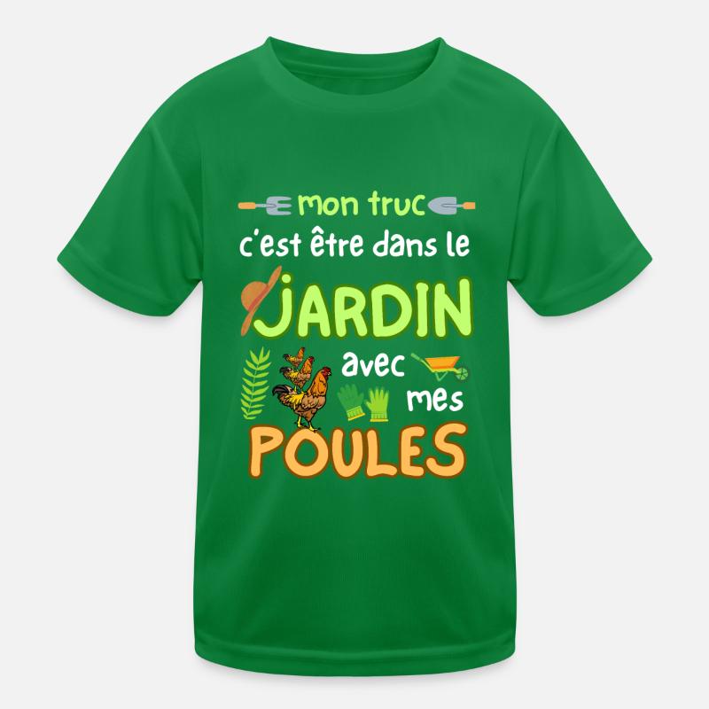 Mein Garten und meine Hühner Geschenk vom Amate Gärtner Kinder Funktions-T-Shirt