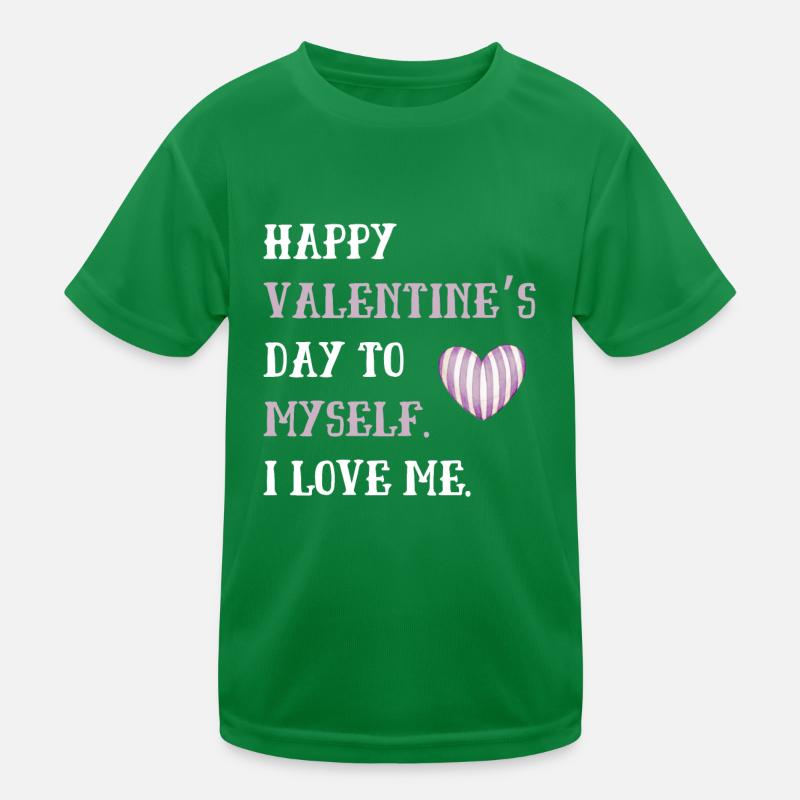 Joyeuse Saint-Valentin à moi-même T-shirt sport Enfant