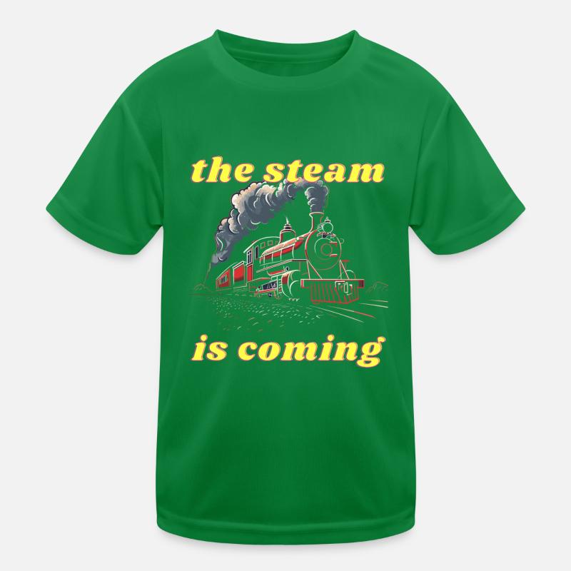 Der Dampf kommt Kinder Funktions-T-Shirt